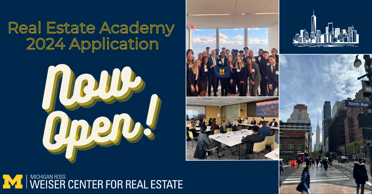 UM/Ross Real Estate Academy New York, May 2024 Real Estate Development
